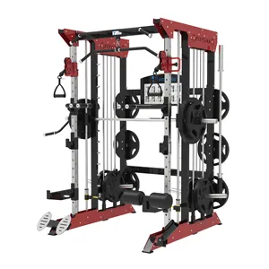 Professionele Gym Apparatuur Squat Rack Multi Functionele Smith Machine Met Power Kooi