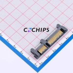 SATA-001-M22S1BY-C Hard Drive Connector (SAS/SATA/M.2) SMD Connector SATA Male 22P Clamp Plate - Product Image 1