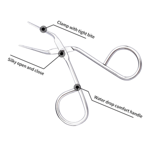 Tijera de Punta inclinada profesional, pinzas para cejas, extractor de pelo fino para cejas, nariz, depilación, herramientas de maquillaje de belleza, accesorios - Product Image 5