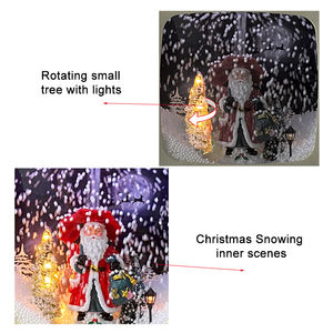 Boîte à musique TV rétro Vintage jouant des chansons <span class=keywords><strong>de</strong></span> <span class=keywords><strong>noël</strong></span> décorations <span class=keywords><strong>de</strong></span> Globe <span class=keywords><strong>de</strong></span> <span class=keywords><strong>neige</strong></span> cadeau tv vintage <span class=keywords><strong>noël</strong></span> - Product Image 4