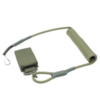Ceinture de sécurité pour la chasse en plein air avec fonction anti-perte, crochet à ressort haute élasticité personnalisé en usine, sangle en nylon durable.