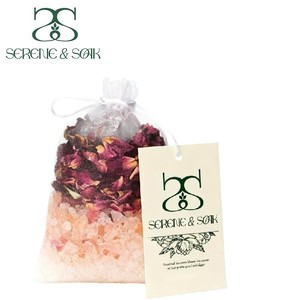 S&Soak <span class=keywords><strong>Sel</strong></span> de bain en cristal d'Himalaya 100% biologique, écologique, de luxe, à marque privée, douze formules, à base de plantes, à la rose - Product Image 1