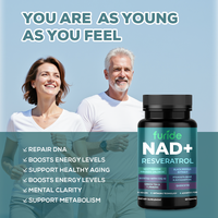 Meilleur complément de NAD et de resvératrol liposomal pour hommes, à base de plantes, marque privée, capsules de complément de NAD et de CoQ10