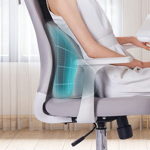 Lumbar Massage Pillow With Heat Therapy And Kneading <b>Vibration</b> For Back Relief Grey Plug In Battery Powered - Product Image 1
