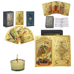 Hot Sale Quality Printing Manufacturer Custom Gold Foil Plastic Luxury And Durable Tarot Card For Beginner