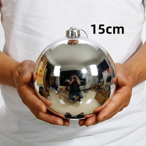 Christmas Tree Ornaments 6Inch Large <strong>Glitter</strong> Hanging Balls <strong>Red</strong> White Green Plastic Decorative Baubles Glossy Ball - Product Image 3