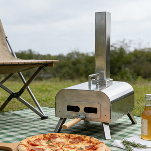 เตาอบพิซซ่าสแตนเลส INBESTCAMP แบบเคลื่อนที่ สไตล์อิตาโล ฟอร์โน นาโปลี ใช้เชื้อเพลิงเม็ดไม้ สำหรับสวน - Product Image 1