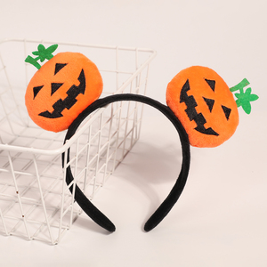 Kawaii Cute Girls <strong>Pumpkin</strong> Hairband Halloween Makeup <strong>Headband</strong> with Funny Slap Wristband and Snap Bracelet Bear Design - Product Image 2