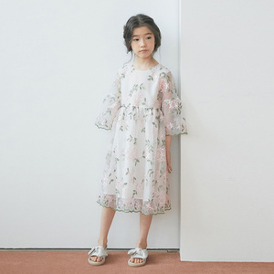 Nuovi prodotti floreale africano pizzo <span class=keywords><strong>principessa</strong></span> ragazza In bianco <span class=keywords><strong>vestito</strong></span> <span class=keywords><strong>da</strong></span> ricamo foto per bambine estate - Product Image 3