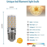 Ampoules LED pour la maison avec un haut rendement lumineux, ampoules LED E27 2700K-6500K 5W, éclairage de lustre AC100-265V pour éclairage de réfrigérateur