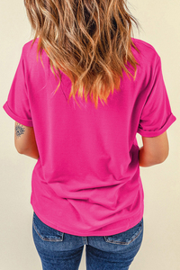 Tee con girocollo rosso rosa all'ingrosso del caro amante di Pasqua - Product Image 5