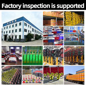 กรวยจราจรพลังงานแสงอาทิตย์70ซม. พร้อมแถบเตือน LED เพื่อความปลอดภัยในการจราจร - Product Image 6