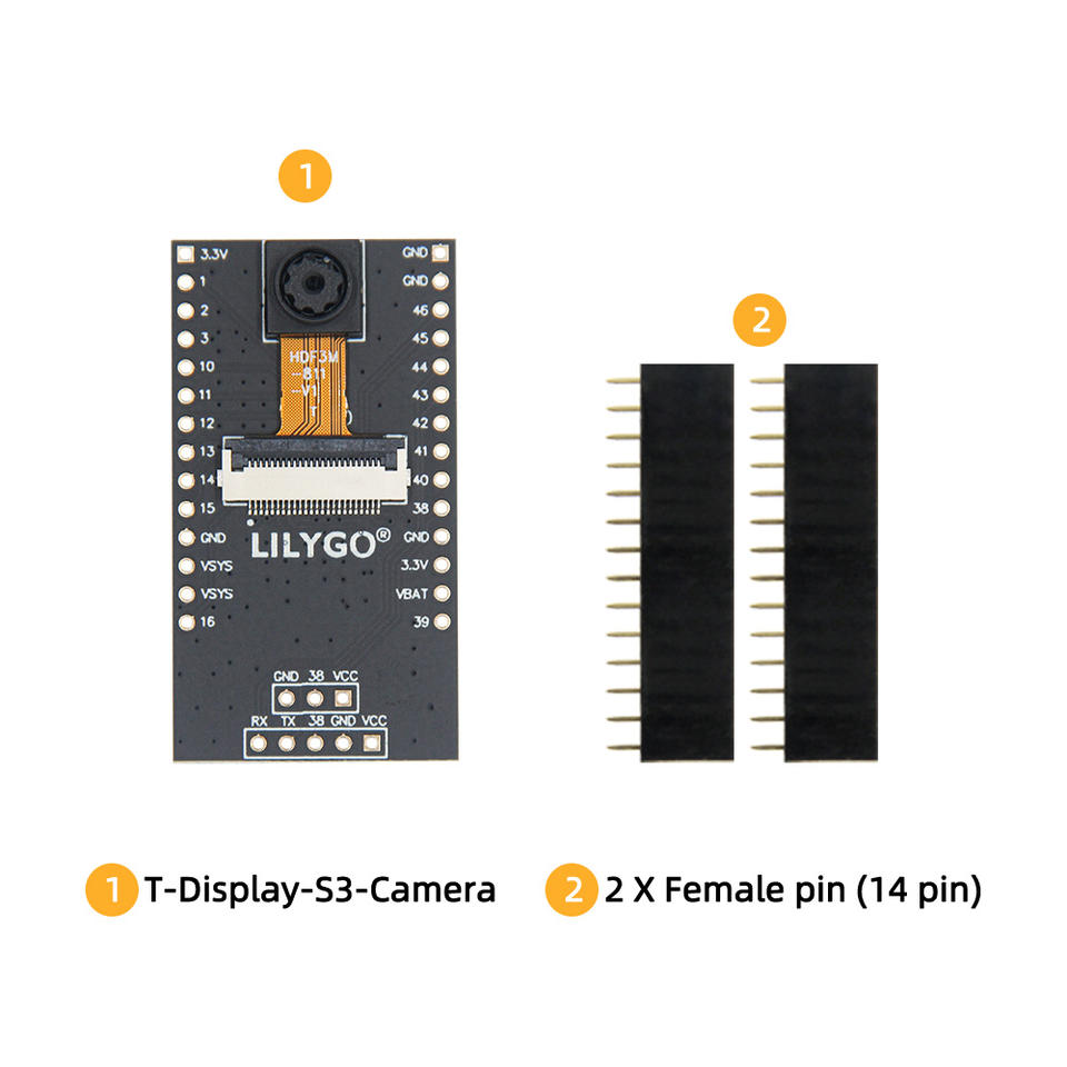 LILYGO T-Display-S3 Camera Module Shield - 2MP/5MP Expansion Board for ...