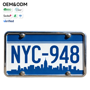 Placa de Matrícula Personalizada de Nueva York con Marco Metálico, Diseño Gratuito, Se Acepta OEM, Placa de Matrícula Novedosa - Product Image 1