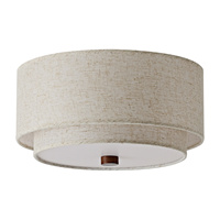 Plafonnier moderne à 2 niveaux en lin, style scandinave minimaliste, suspension en tissu superposé pour chambre et chambre d'enfant