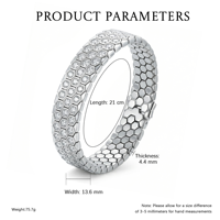 Nouveau bracelet tennis en acier inoxydable 316 avec zircone cubique 5A et motif nid d'abeille, style tendance, bijoux de luxe pour homme Xinyashang