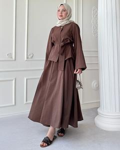 Ensemble deux pièces Loriya de qualité supérieure, haut et jupe, style abaya pour femmes musulmanes, élégant, mode islamique modeste, collection quotidienne d'été - Product Image 1