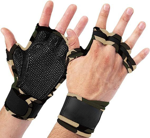 2026 Wholesale Camo Cycling Sport Climbing Paintball Shooting Ski <b>Half</b> Finger Gym Hunting Riding Gloves Men - Product Image 6