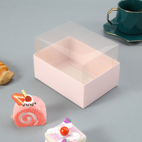 Boîte d'emballage transparente jetable en PET pour macarons, nouvelle conception créative, petite et fraîche, pour desserts, vente en gros