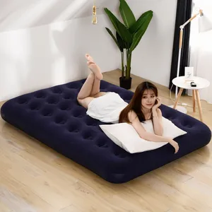 Factory wholesale indoor foldable camping inflatable bed mattress double air bed