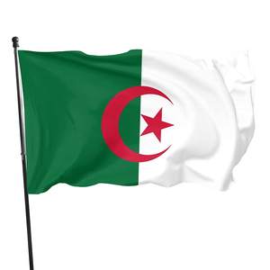 BOLISI Vente en Gros Échantillon Gratuit 100% Polyester Impression Drapeau National Algérien Algérie - Product Image 2