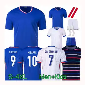 사용자 정의 Pogba 6 Kante 13 셔츠 24-25 프랑스 홈 축구 저지 플레이어 버전 Mens Griezmann 7 유니폼 축구 OEM/ODM
