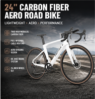 Vélo de route en fibre de carbone 2x11 vitesses, léger (8,9 kg), freins à disque hydrauliques, cadre et fourche en carbone, vélo de course, vente en gros OEM