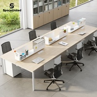 Station de travail de luxe SpaceUnited, mobilier de bureau commercial, bureau en acier de style mid-century