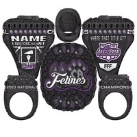 Anillo Conmemorativo de Aleación de Cristal Personalizado con Marca de Equipo, Datos del Competidor, Coleccionable Deportivo, Hecho a Medida, para Ganadores de Torneos
