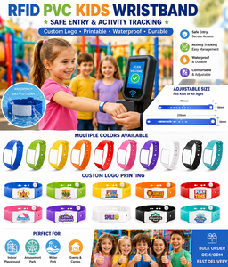 Pulsera de PVC RFID Imprimible para Niños, con Logotipo Personalizado, para Control de Acceso y Seguimiento de Actividades en Parques Infantiles - Product Image 2
