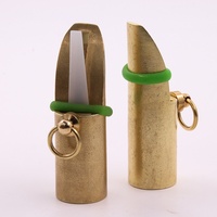 Sifflet de survie d'appel de cerf de chasse en plein air Sifflet en laiton et en plastique pour femme cerf randonnée Camping