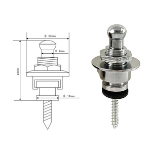 Pernos de Correa para Guitarra Eléctrica con Diseño Antideslizante de Metal OEM, Botones de Bloqueo, Clavos de Seguridad, Repuestos de Herrajes para Instrumentos - Product Image 2