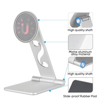 Support iPad SIBOLAN élégant en aluminium avec connexion magnétique, inclinaison à angle complet et rotation à 180 degrés pour utilisation en mode paysage/portrait