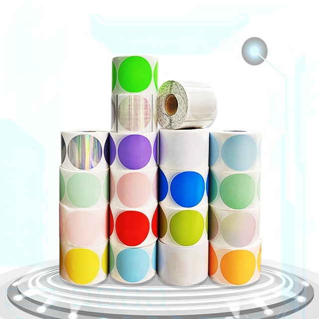 2-Inch Direct Thermal Waterproof Sticker Labels Roll | Barcode, Color Options: Red, Purple, Orange, Yellow, Green, Pink, Blue