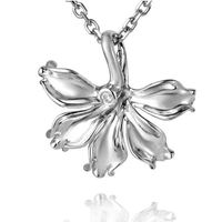 Collier pendentif palmier en argent sterling 925 avec perles noires de Tahiti et perles d'eau douce, thème vie marine