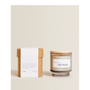 Glass Candle Gray Glass Candle Jar Wholesale Clear And Brown Empty Wide Mouth Container Glass Candle Jars With Wood Lid