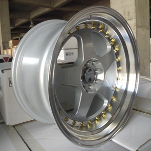 Flrocky 4 et 8 trous 14 15 16 17 18 19 pouces voiture roue en alliage d'aluminium roue de voiture de tourisme Offre Spéciale cinq étoiles roue forgée à rayons - Product Image 4