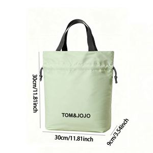 Sac isotherme portable avec cordon de serrage, pochette à main pour femme, sac de shopping multifonctionnel - Product Image 2