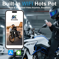 Caméra de tableau de bord universelle pour moto avec enregistrement en boucle, visualisation par application et capteur G, caméra d'action pour vélo, sécurité de conduite de scooter
