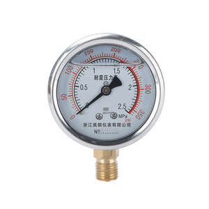 เกจวัดแรงดันอัตโนมัติ Longqi รุ่น YN60 2.5MPA ทนแรงกระแทก สำหรับน้ำ อากาศ น้ำมันไฮดรอลิก - Product Image 4