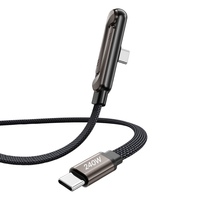 Cable de Carga Rápida USB C de 240W, 1.5M, Portátil, con Función de Soporte para Teléfono, Gran Venta