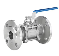 Válvulas de Bola con Brida de Acero Inoxidable 304/316 de 3 Piezas, Resistentes a Alta Presión y Productos Químicos Industriales