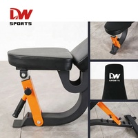 Banc de musculation réglable DW Sports FID BNC1001 en métal, pliable, stable, écologique, sécurisé, taille personnalisable, pour intérieur, unisexe