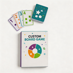 Jeu de société fantastique personnalisable OEM, jeu de table interactif parent-enfant, carte imprimée CMYK Pantone avec des pièces de jeu colorées - Product Image 4