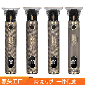 Cortadora de pelo eléctrica grabada T9, estilo Dragón Fénix, cuerpo metálico, recargable, longitud ajustable para hombres y mascotas - Product Image 5
