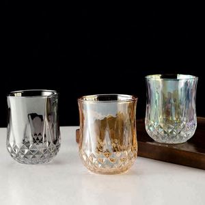 Vasos de Whisky Creativos y Ecológicos de PP, Aluminio y Vidrio - También para Brandy y Licores. Tazas con Diseño de Diamantes Engrosadas para Uso Doméstico - Product Image 6