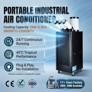 Climatiseur Portable Industriel à Refroidissement Rapide 6,5 kW 22000 <span class=keywords><strong>BTU</strong></span>, Climatiseur Portable <span class=keywords><strong>24000</strong></span> <span class=keywords><strong>BTU</strong></span> 220V, Refroidisseur Industriel de Pointe - Product Image 1