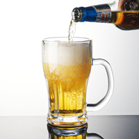 Verres à bière en cristal grande capacité avec poignée, logo personnalisé, sans plomb, pour bars et restaurants (vente en gros)
