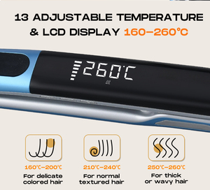 Lisseur de cheveux professionnel de haute qualité pour salon, chauffe rapidement à 500 <span class=keywords><strong>degrés</strong></span> <span class=keywords><strong>Fahrenheit</strong></span> (260 <span class=keywords><strong>degrés</strong></span> Celsius), fer à lisser à ions négatifs - Product Image 2