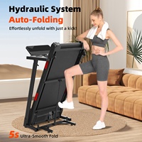 Tapis de marche électrique pliable avec inclinaison automatique à 15 %, écran LED, tapis de course portable sous le bureau pour la maison et le bureau, utilisation silencieuse